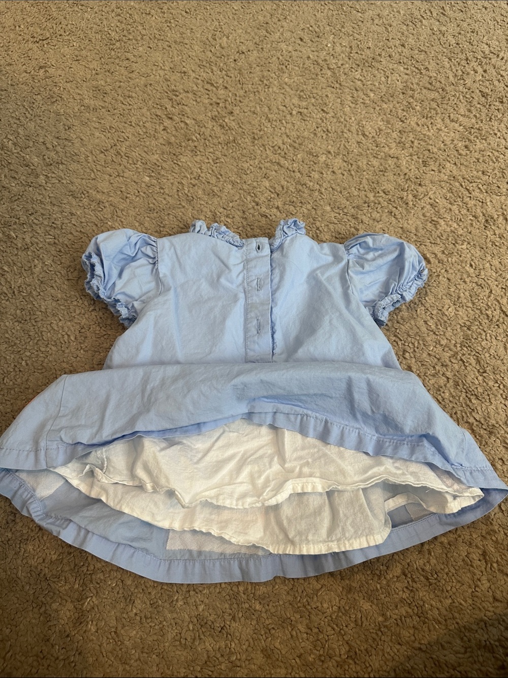 Light Blue Pumpkin Appliqué Baby Dress 12m - Picture 5 of 7